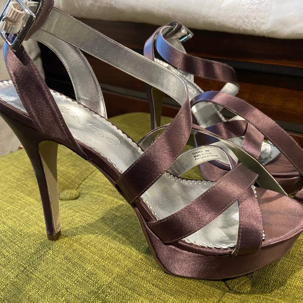 Strappy Brown Formal Event High Heels